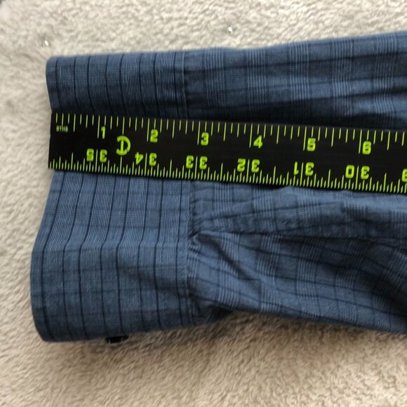 Dockers Mens Shirt Size XL Long Sleeve Button Up Blue Plaid Casual Classic Y2K - Picture 7 of 9